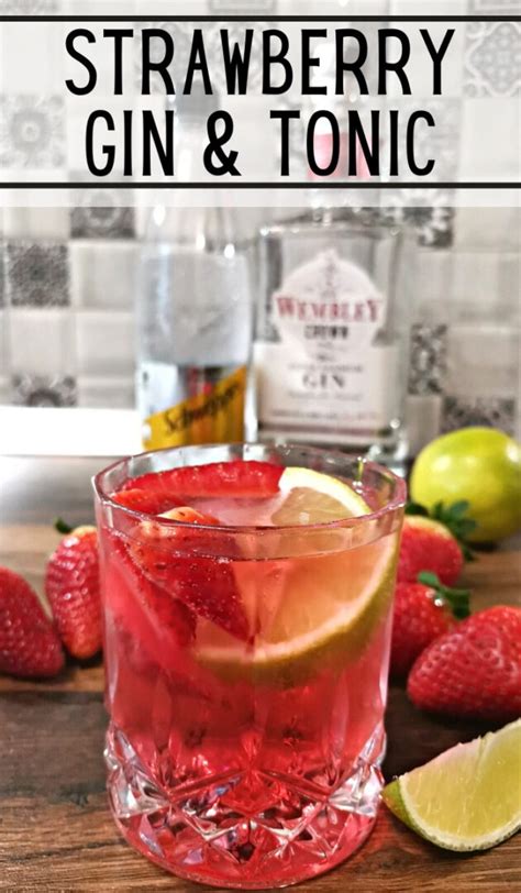 Strawberry Gin Tonic Cocktail Recipe - Foodiosity