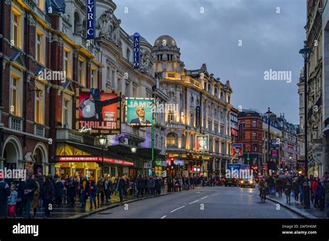 West End Theatre District, Shaftesbury Avenue, London, England, UK ...