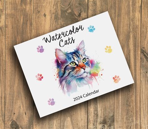 2024 Cat Calendar 2024 Wall Calendar Cat Calendar 2024 Wall Planner - Etsy