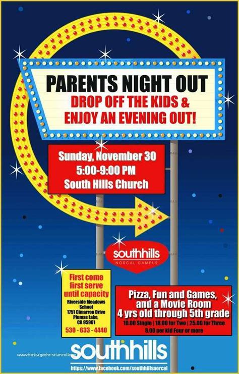 Parents Night Out Flyer Template Free Of Parents Night Out Ideas ...