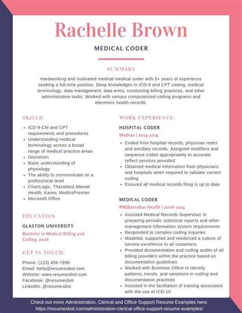 Medical Coder Resume Samples & Templates 2024 | RB