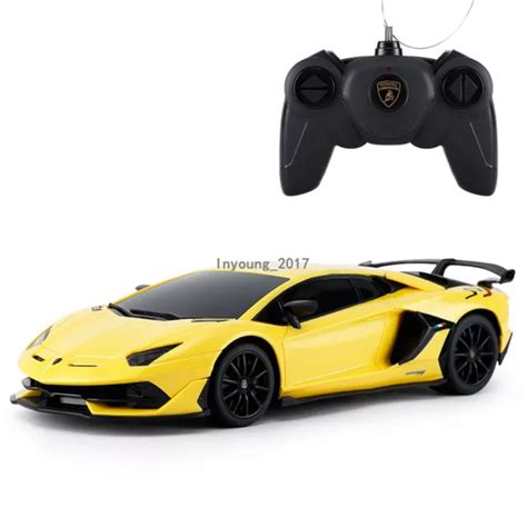 REMOTE CONTROL CAR Toy 1:24 Lamborghini Aventador SVJ Model RC Car Toys ...