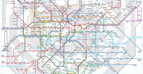 Map of London commuter rail: stations & lines