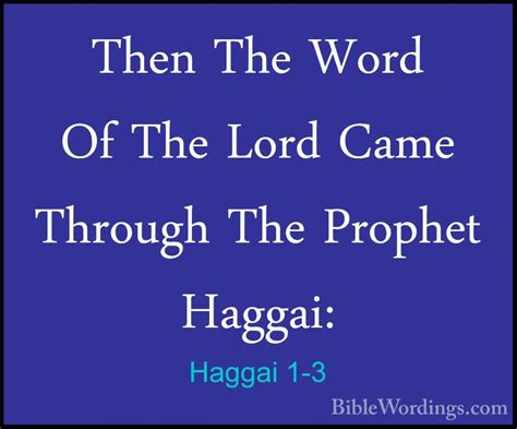 Haggai 1 - Holy Bible English - BibleWordings.com