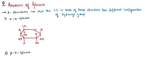 SOLVED:The term anomers of glucose refers to (a) Isomers of glucose ...