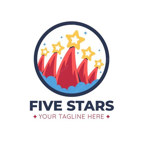 Free Vector | 5 star logo template design