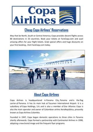 Copa Airlines Flights Information | PDF