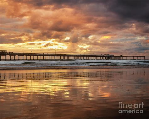 Ocean Beach Pier Sunset Photograph by Tina Faye Photography - Pixels