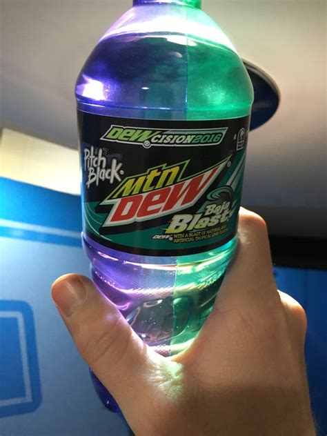 This rare bottle of Mtn Dew Dewcision 2016 Pitch Black / Baja Blast ...