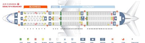 Seat Map and Seating Chart Boeing 787 9 Dreamliner Air Canada | Alaska ...