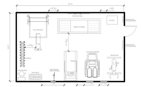 400 Square Foot Home Gym: Free Floor Plan & Equipment List ...