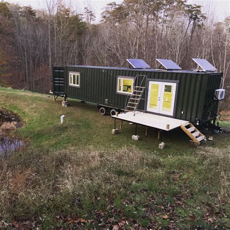 Off Grid Shipping Container Tiny House | Old houses renovation, 40ft ...