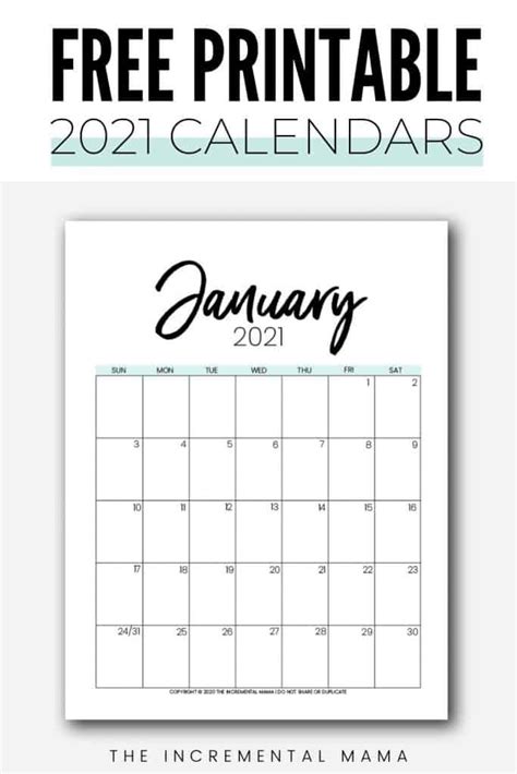 Free Printable Calendar By Month 2021 | Free Letter Templates