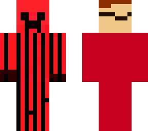 Red creeper | Minecraft Skin