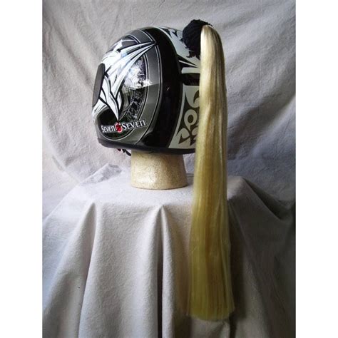 Blonde Helmet Ponytail / Motorcycle, Bike, Skate..helmet Hair 24 Long ...