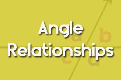 Angle Pairs — Different Types of Angle Pairs