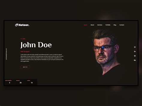 Neteor - Web Designer Portfolio HTML5 by Criatix on Dribbble