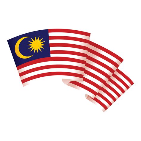 Art flag icon cartoon vector. Malaysia country 14294596 Vector Art at ...