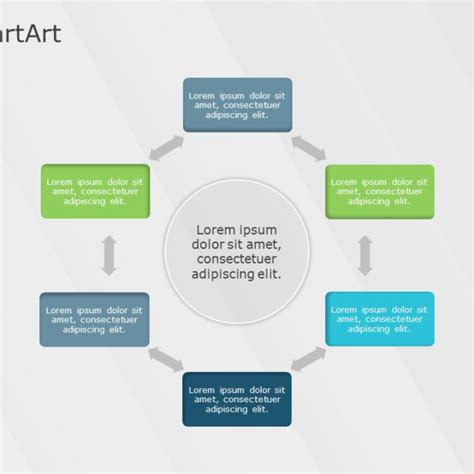 SmartArt Cycle Segmented Cycle 6 Steps