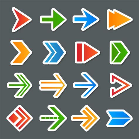 Arrow Symbols Icons Set 436726 Vector Art at Vecteezy