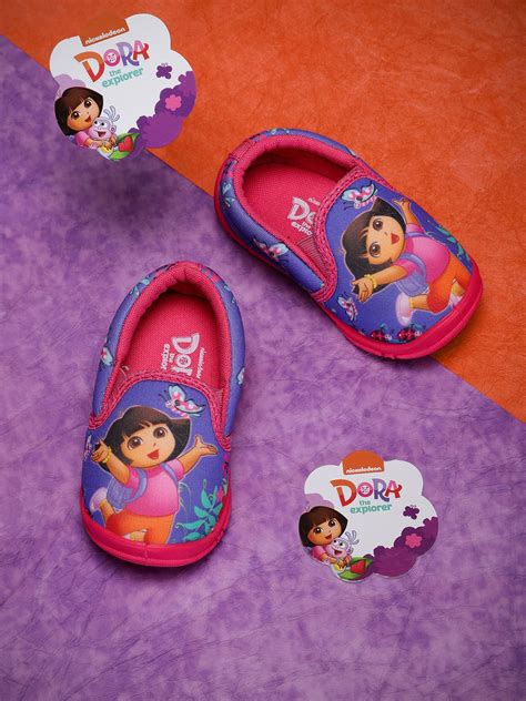 Buy Dora Girls Purple & Pink Printed Slip On Sneakers - Casual Shoes ...