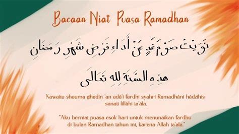 Bacaan Niat Sahur dan Buka Puasa Ramadhan Lengkap Lafaz Arab, Latin dan ...