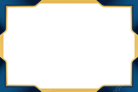 Simple And Elegant Certificate Border In Blue Gold Color, Certificate ...