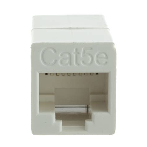 Cat5e Crossover Coupler, White, RJ45 Female, Unshielded