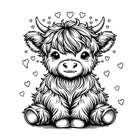 Cherished Highland Cow Design: SVG, PNG, DXF for Craft Machines