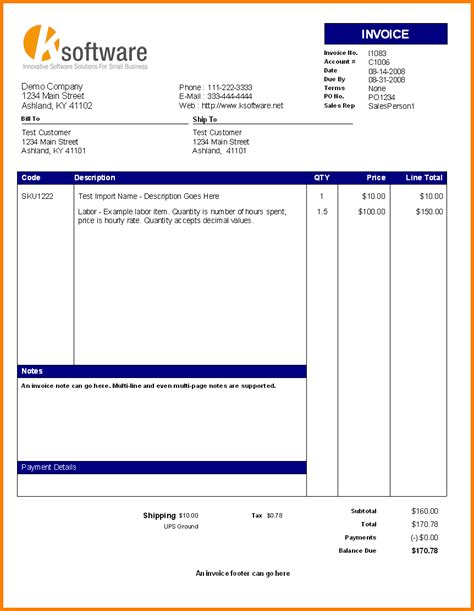 Pdf Invoice Template | invoice example