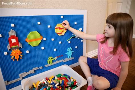 LEGO Wall Building Ideas and Printable Building Cards - Frugal Fun For ...