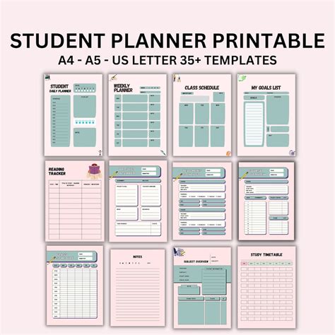 Student Planner Printable Student Planner Printable College - Etsy