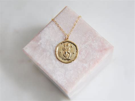 Gemini Necklace Gold Gemini Necklace Gold Zodiac Necklace - Etsy