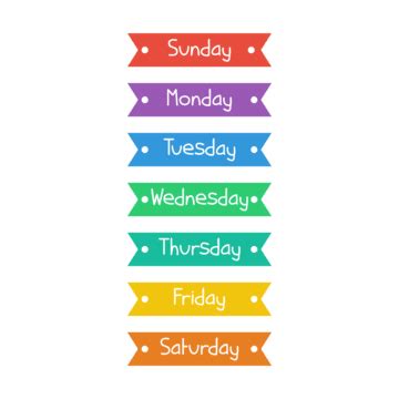 Days Of The Week PNG Transparent Images Free Download | Vector Files ...