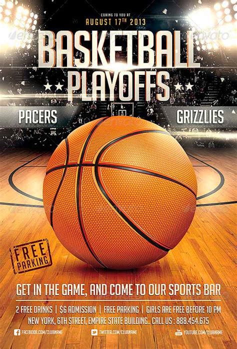 Download BasketBall Game Flyer Template