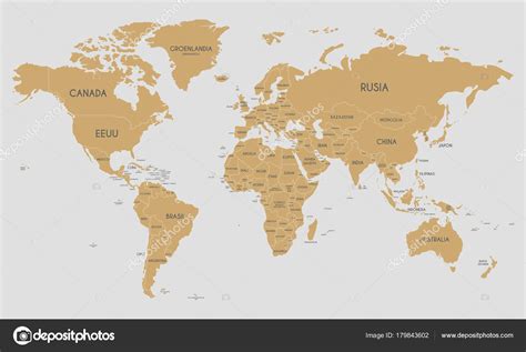 Simple World Map Countries