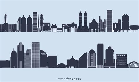 Generic Skyline Cityscape Silhouette Vector Vector Download