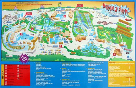 Theme Park Brochures Noah's Ark Map 2003 | ThemeParkBrochures.net