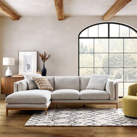 Owen Chaise Sectional Sofa in Natural Finish: Nature-Inspired Comfort ...