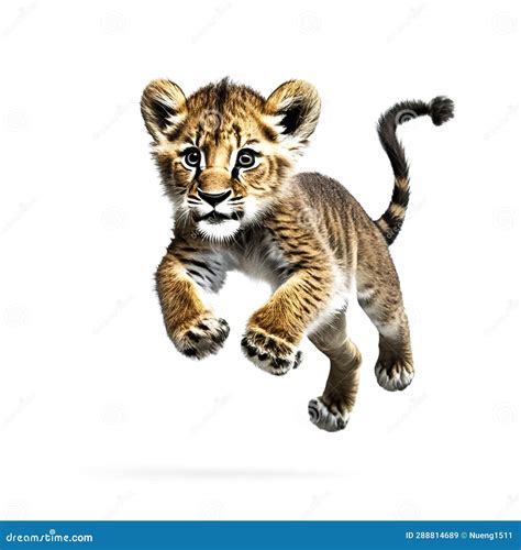 Lovely Lion Cub on White Background Wallpaper Stock Illustration ...