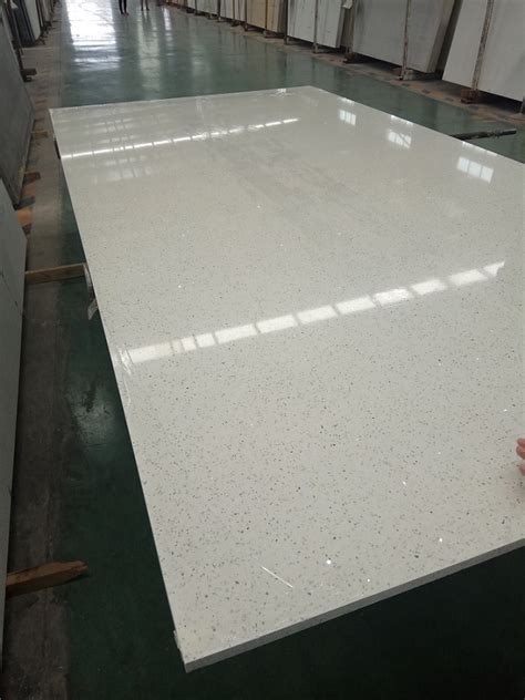 Star white artificial quartz stone slabs | White - Quartz Stone