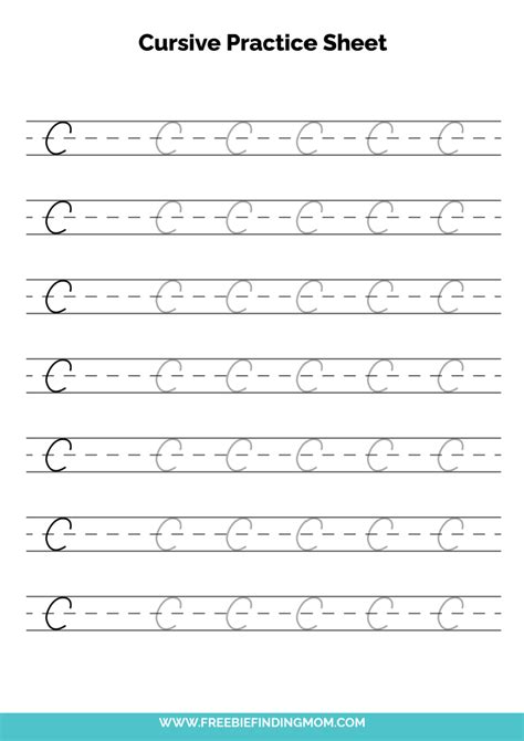 Free Printable Capital Cursive Letter C Practice Sheet PDF, 53% OFF