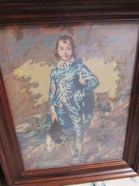 VTG Blue Boy and Pinkie Paint By Number Paintings Art Framed Retro ...