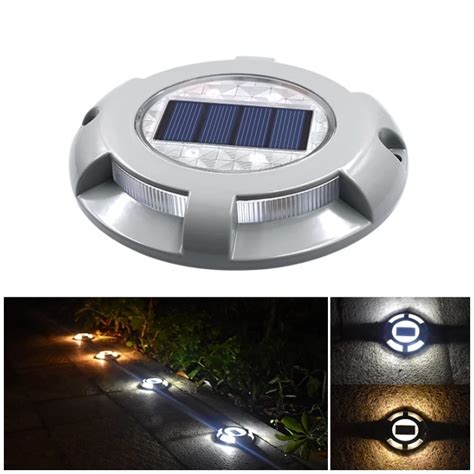 Durable 4 LED Solar Road Path Light Shock Resistant Aluminium Alloy