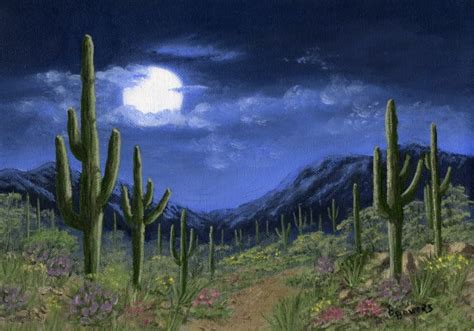 Desert sunsets,Southwest Paintings, Arizona Landscapes by Brenda Bowers