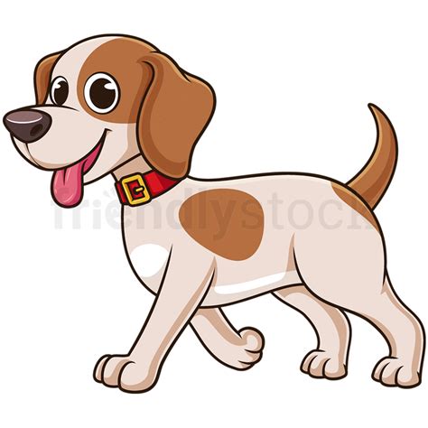 Cartoon Dog Walking Clipart Vector Illustration Friendlystock