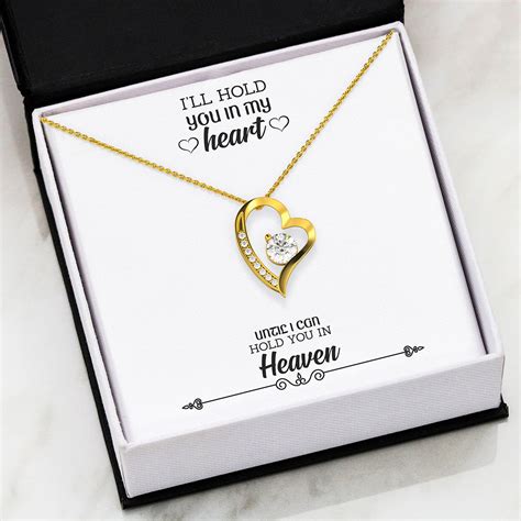 LOVE Forever Heart Necklace With Remembrance Heart Message Card ...