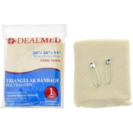 Amazon.com: Dealmed Latex-Free Triangular Bandages – 12 Cotton Bandages ...