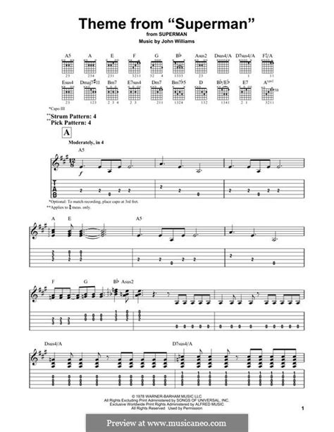 Theme from 'Superman' by J. Williams - sheet music on MusicaNeo