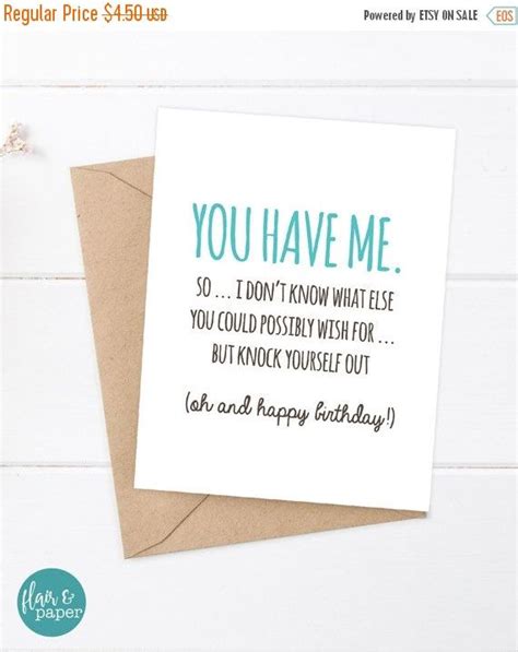 ON SALE Birthday Card - Funny Boyfriend Card - Funny Girlfriend ...